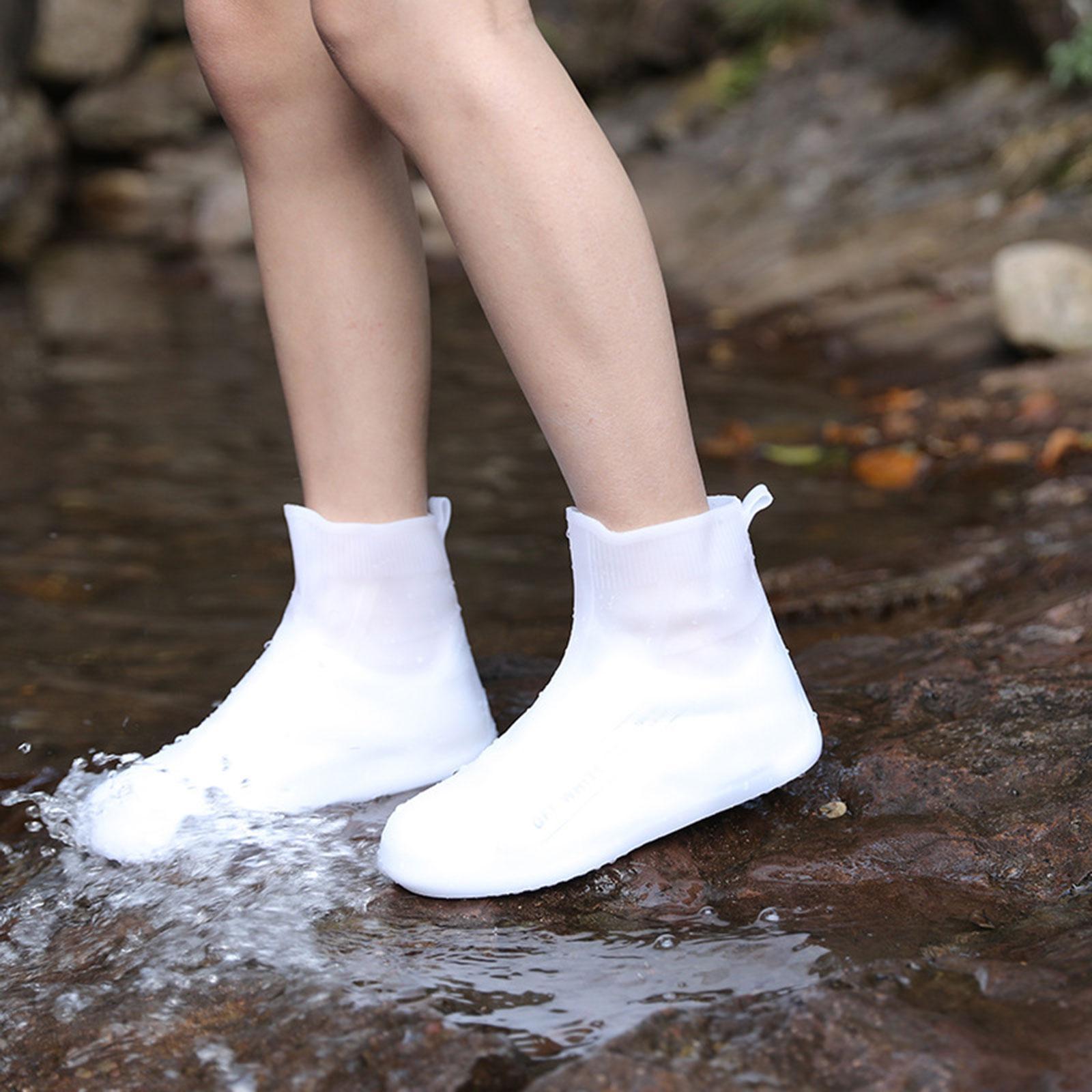 1 Pair Rain Shoe Covers Rain Boots Foldable Shoes Protectors Shoe Covering Galoshes Overshoes Boots Waterproof for Travel Fishing Boys Girls