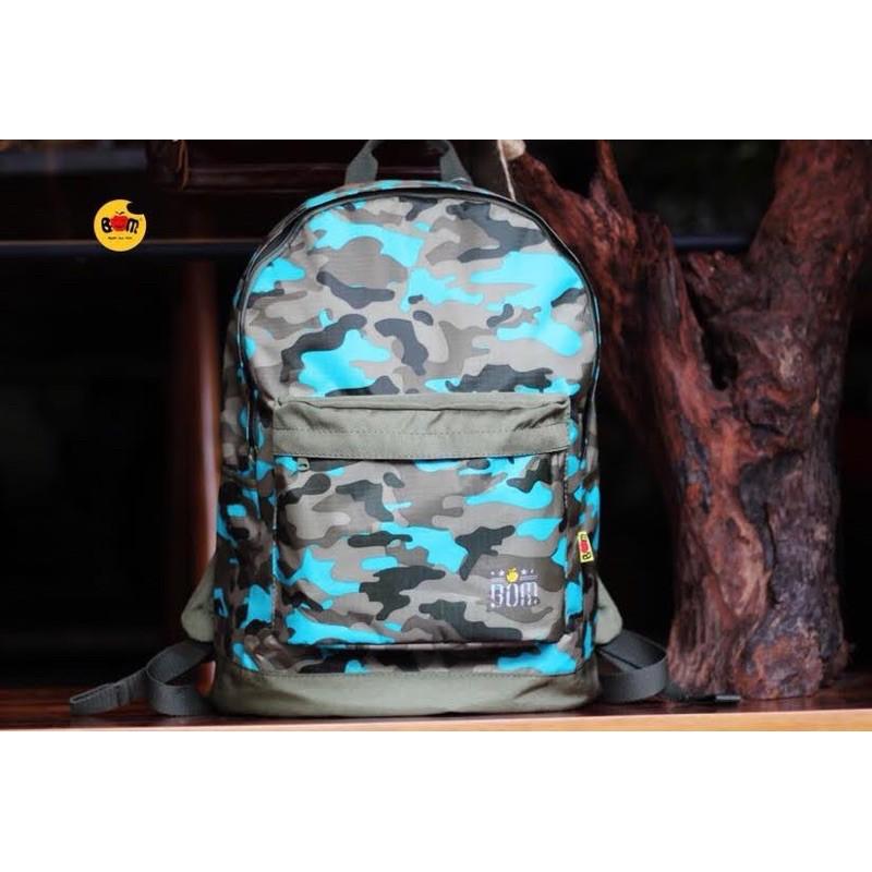 Balo học sinh, hoạ tiết army, chất vải dù cao cấp - BOM