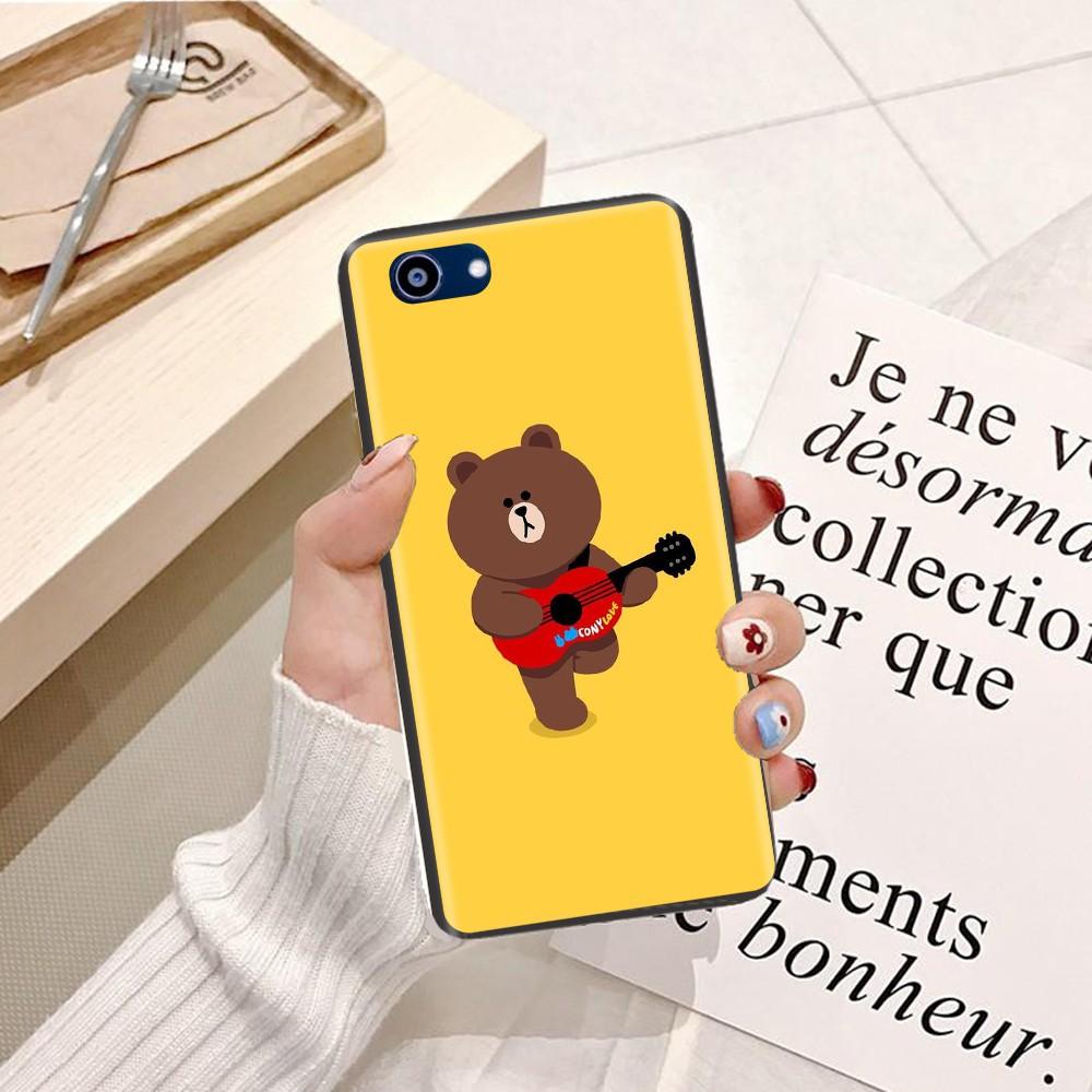 Ốp lưng dành cho điện thoại Oppo Realme 5i Viền dẻo TPU hình Gấu Nâu Cute