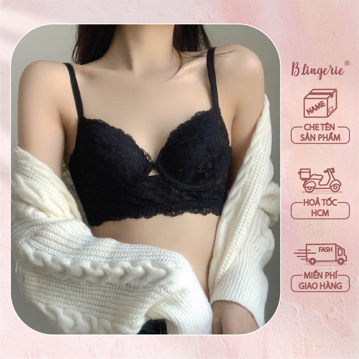 Bộ Đồ Lót Nữ Ren Hoa - B.Lingerie