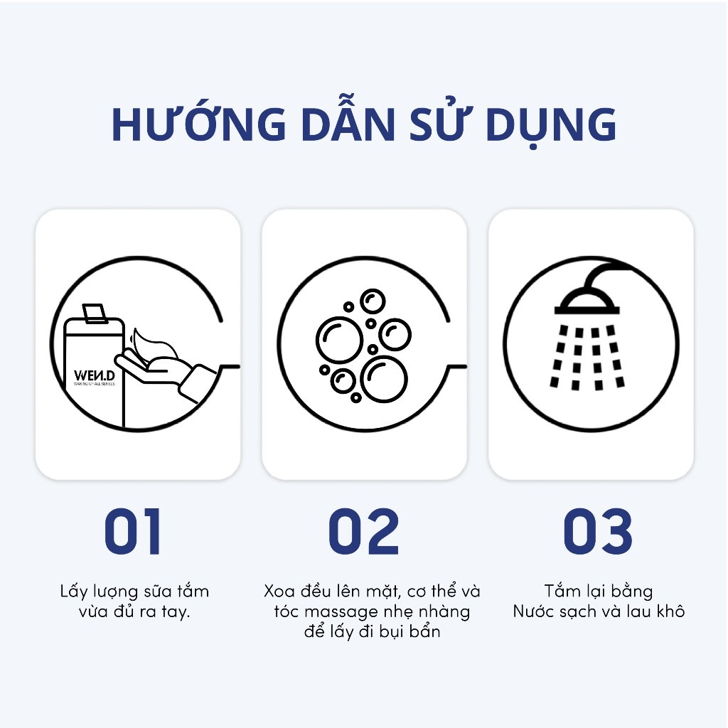 Sữa tắm nam 3in1 WEND tắm gội rửa mặt làm sạch hương nước hoa Pháp cao cấp lưu hương đến 24h dung tích 370ml