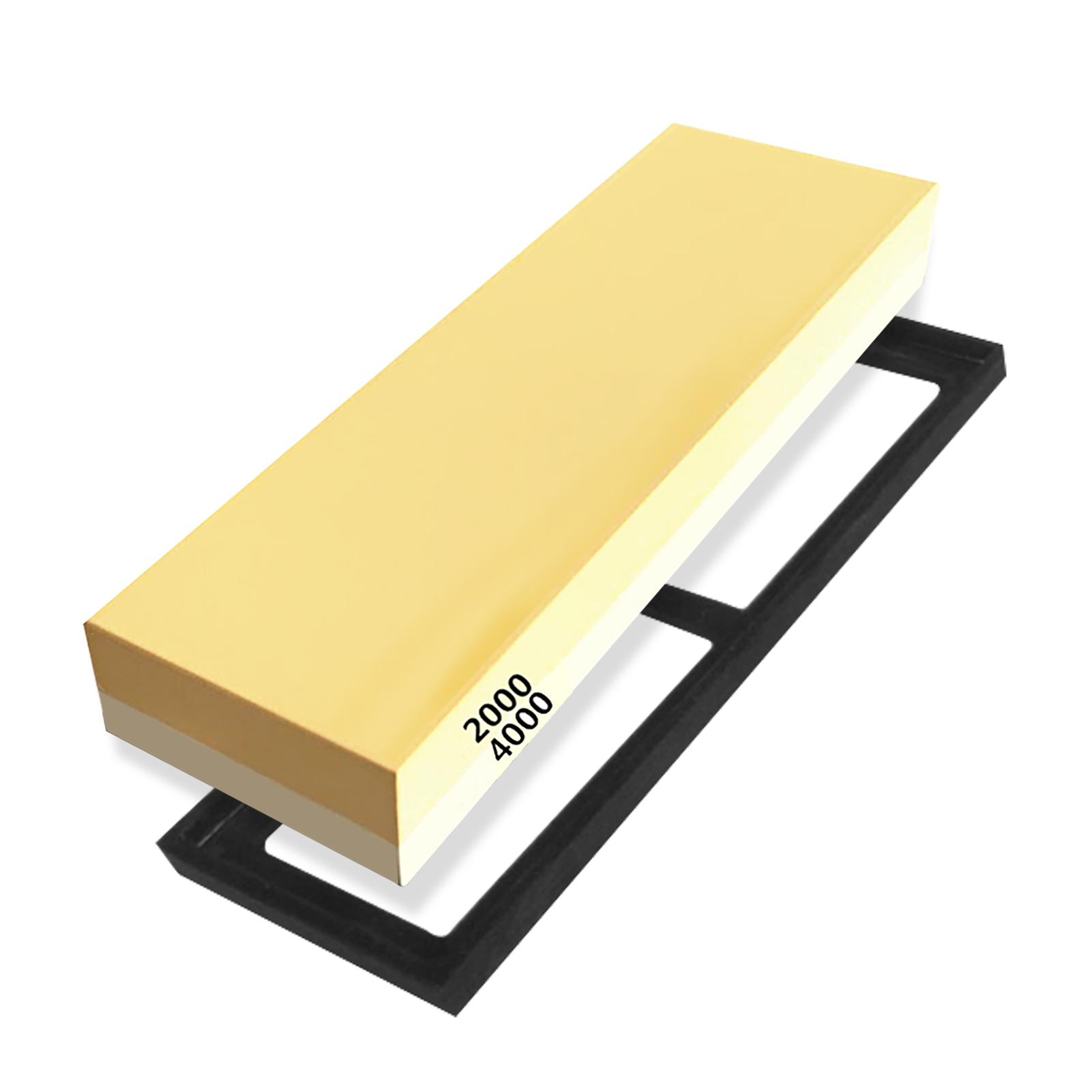 Đá mài dao kép 2000/4000, kết hợp thô và mịn,Được làm bằng corundum trắng chất lượng cao