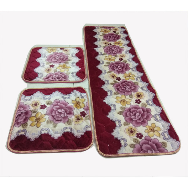 Bộ thảm lót ghế salong phòng khách 3 miếng loại 2 lớp, dày 1,5cm