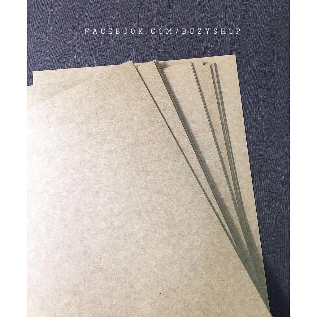 Combo 20 tờ giấy Kraft nâu A4 nguyên liệu thủ công, scrapbook, thiệp, lovebox