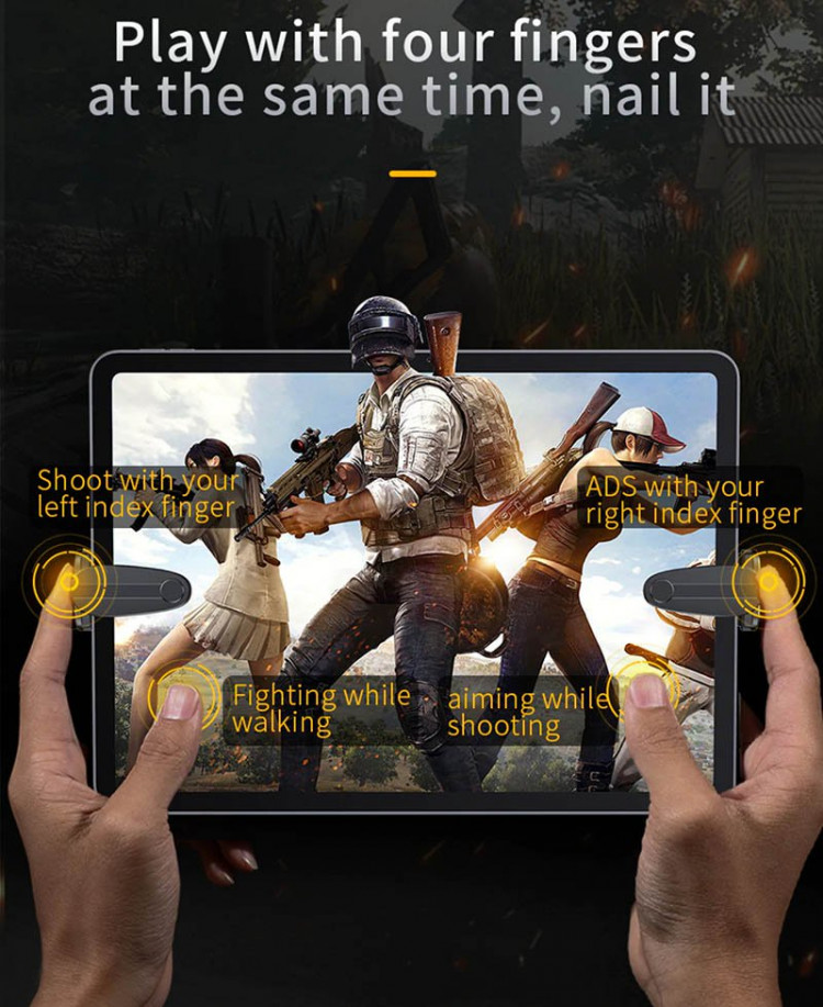 Nút bắn chơi game cho iPad Baseus 2 PC chơi PUBG, Rules of Survival