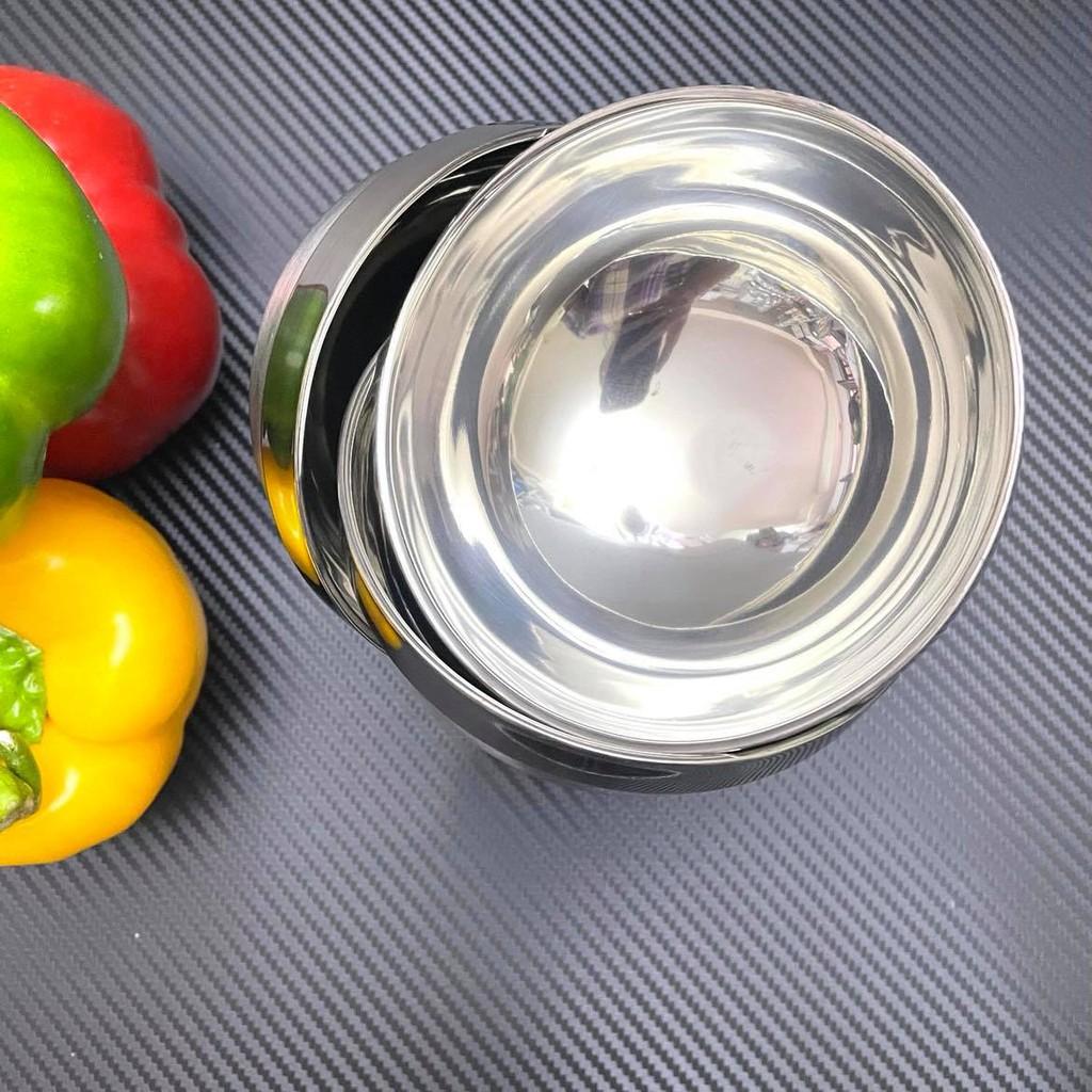 COMBO 5 CHÉN INOX 2 lớp CÁCH NHIỆT CAO CẤP - Bộ 5 Chén Bát chất liệu 100% INOX, với kiểu dáng Hàn Quốc SANG TRỌNG.