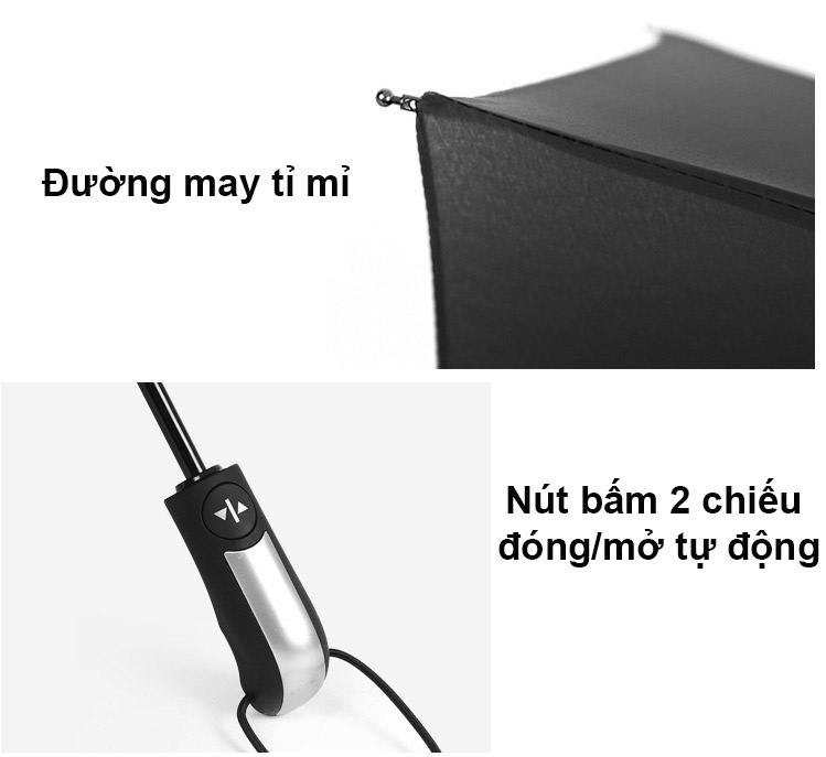 Dù Che Mưa Ô Che Mưa Trong Suốt Tự Động Đóng Mở Gấp Gọn Chống Thấm Và Tia UV - Hàng chính hãng dododios