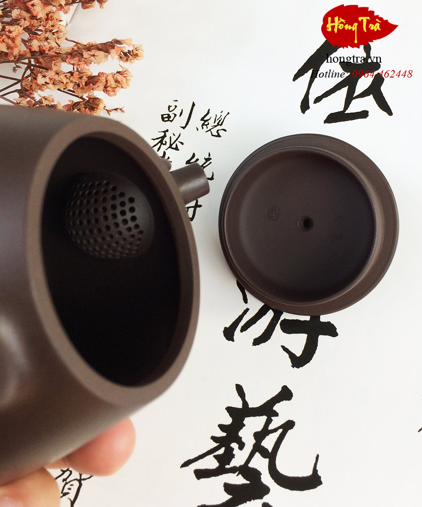 Ấm tử sa thạch biều cao trúc đoạn ATS910