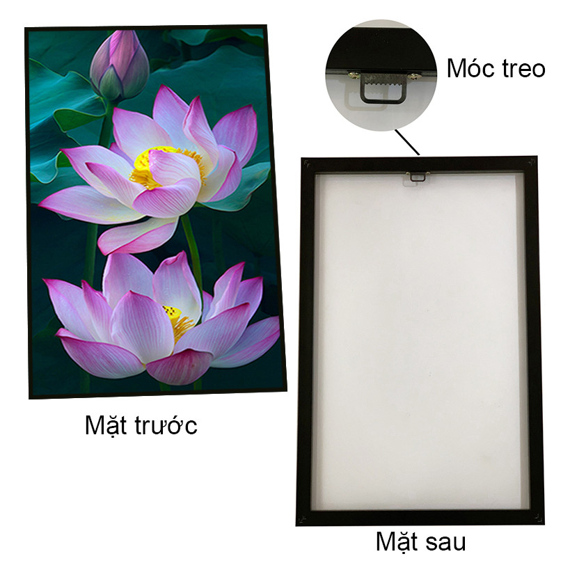 Tranh treo tường – bình hoa phong cách vintage  CA503 - Vải canvas kim tuyến  cán PiMa - công nghệ in UV - Khung viền composite - bền màu 10 năm.