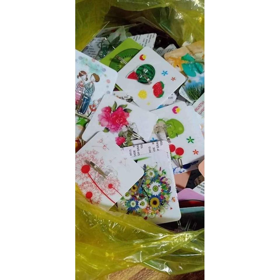 Set 10 móc dán 3D siêu dính hình cute