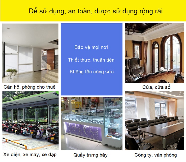 Báo động cảm biến rung có điều khiển từ xa V2