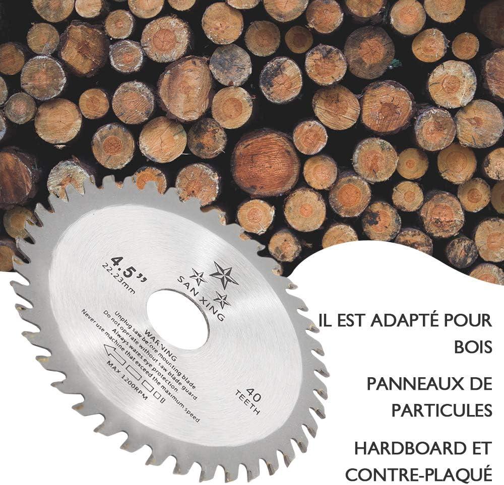 115mm với 40 răng, Đĩa mài 115mm để cắt gỗ, Đĩa cắt gỗ cho máy mài góc, Đường kính trong 22,2mm