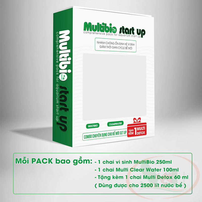 Bộ khởi tạo Multibio Start Up setup bể vi sinh khử độc làm trong detox nước bể cá tép thủy sinh