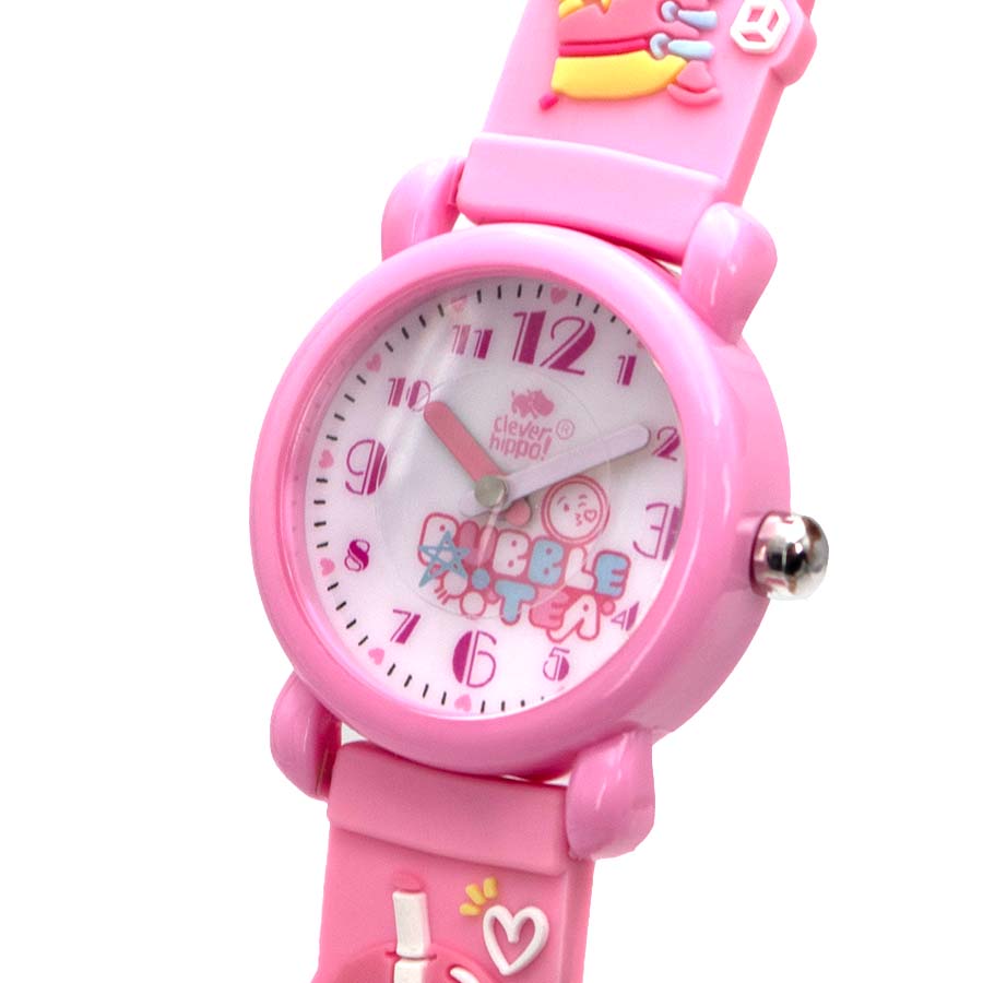 Đồng Hồ Trẻ Em Clever Watch - Milk Tea Hồng Clever Hippo WG011/PINK