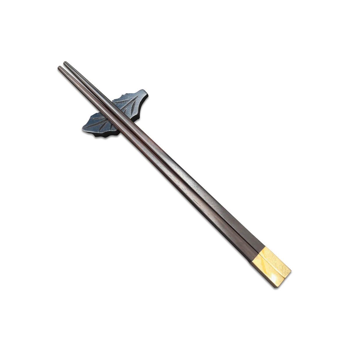 Bộ 10 đôi Đũa Gỗ Trầm Thị  Ghép Đồng kiểu sang trọng dài 25cm - Đồ Gỗ Gia Dụng Thương Hiệu Trường Sơn
