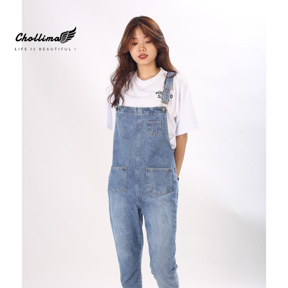 Yếm jeans dài trơn Chollima YJ001