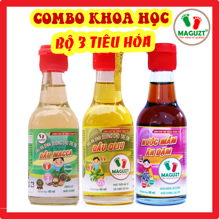 Bộ 3 Dầu Ăn Hỗ Trợ Hệ Tiêu Hoá Maguzt