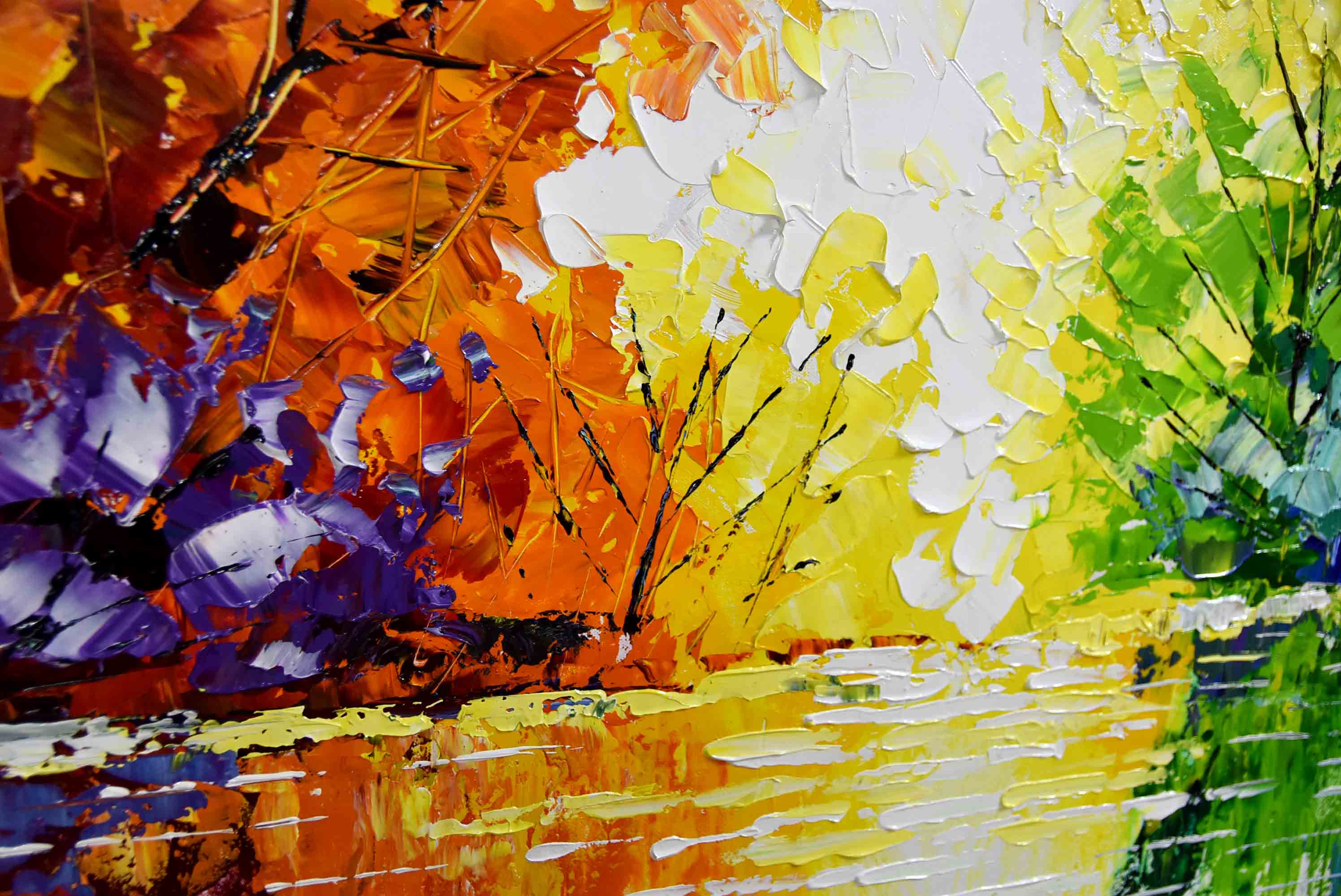 Tranh trừu tượng 01 80x160 không khung