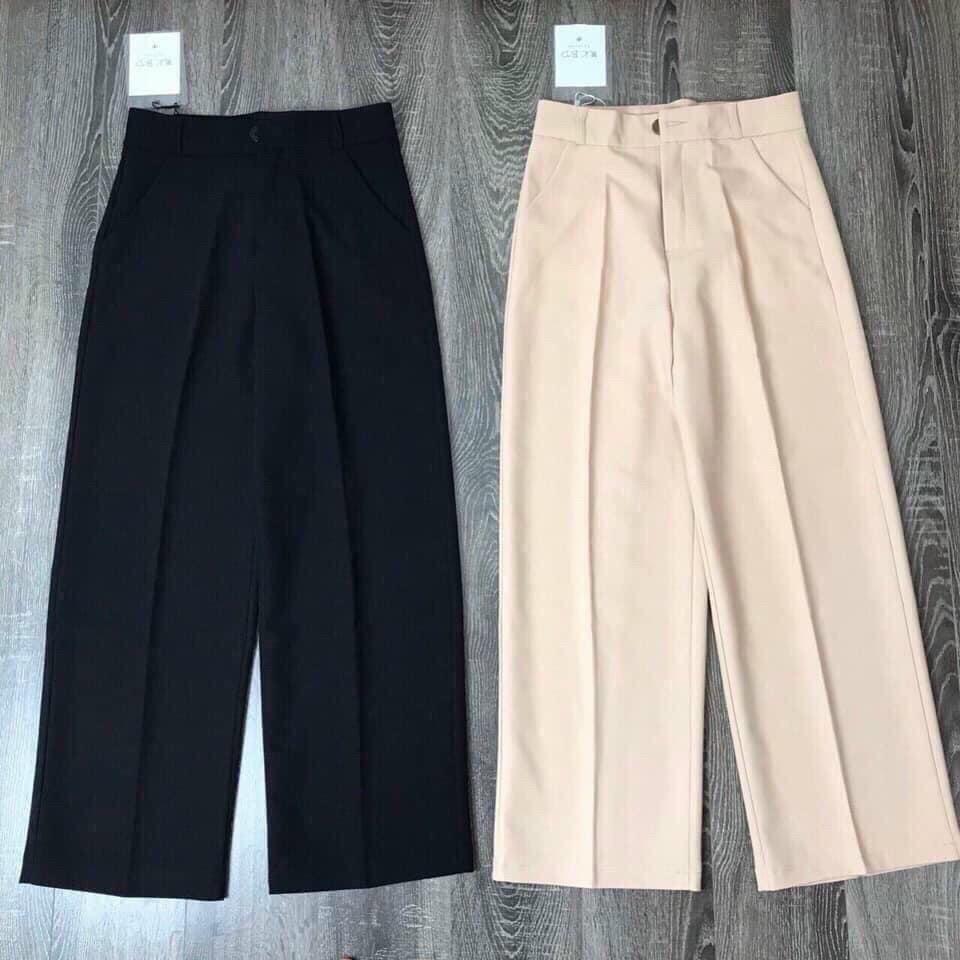 Quần ống rộng nữ chất liệu Vitex Hàn Quần công sở nữ ống suông size từ S - 2XL