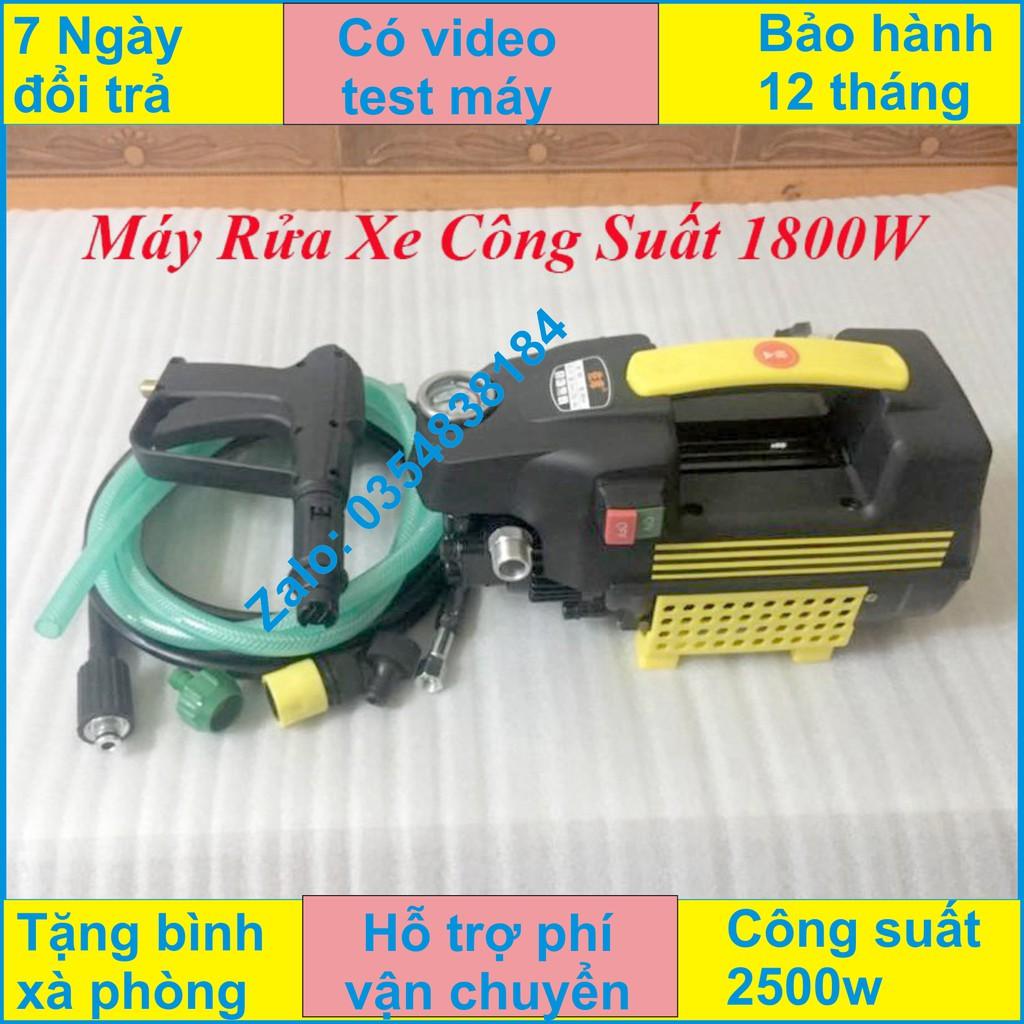 Máy xịt rửa mini - máy rửa xe sakura - 1800W, súg phun dài nửa mét - motor từ- tự hút nước