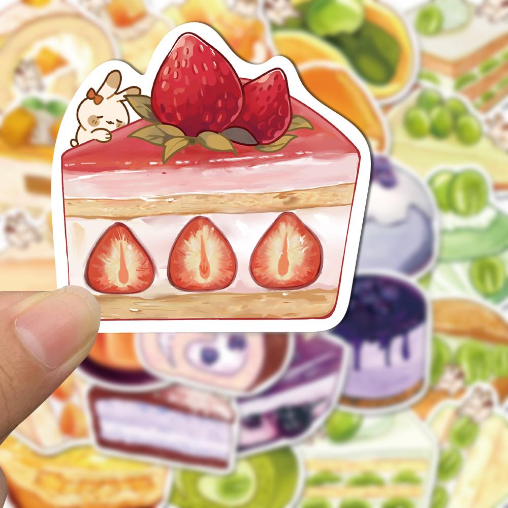 Sticker bánh ngọt chibi hoạt hình cute trang trí mũ bảo hiểm,guitar,ukulele,điện thoại,sổ tay,laptop-mẫu S23