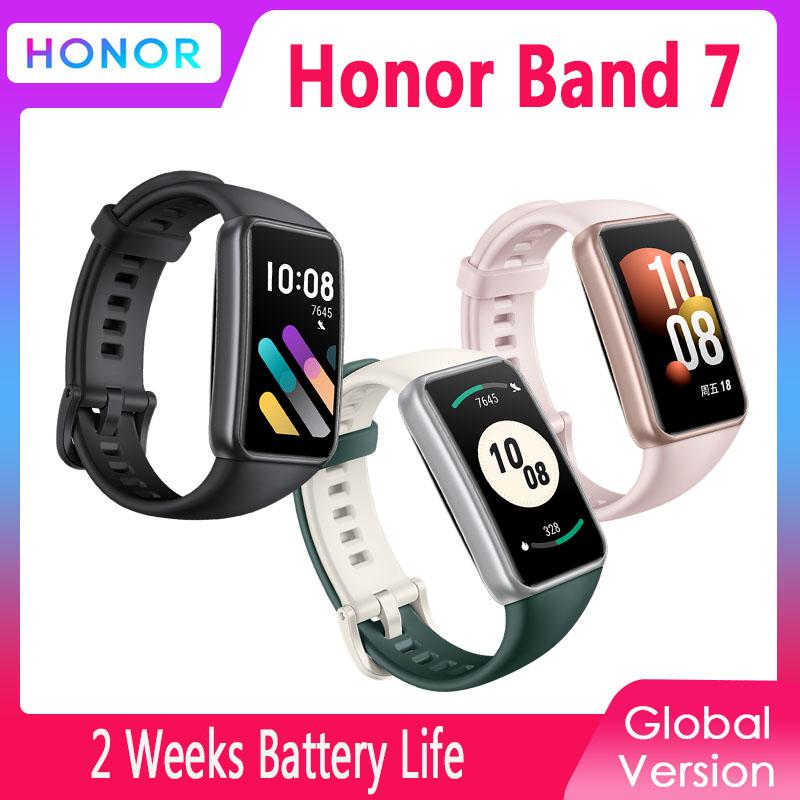 Phiên bản toàn cầu Danh dự Band 7 SmartWatch Blood Oxygen Time Monitor 5atm SmartBand 1.47 '' AMOLED Màn hình Bluetooth 5.0 Màu sắc: Dây đeo màu xanh lá cây