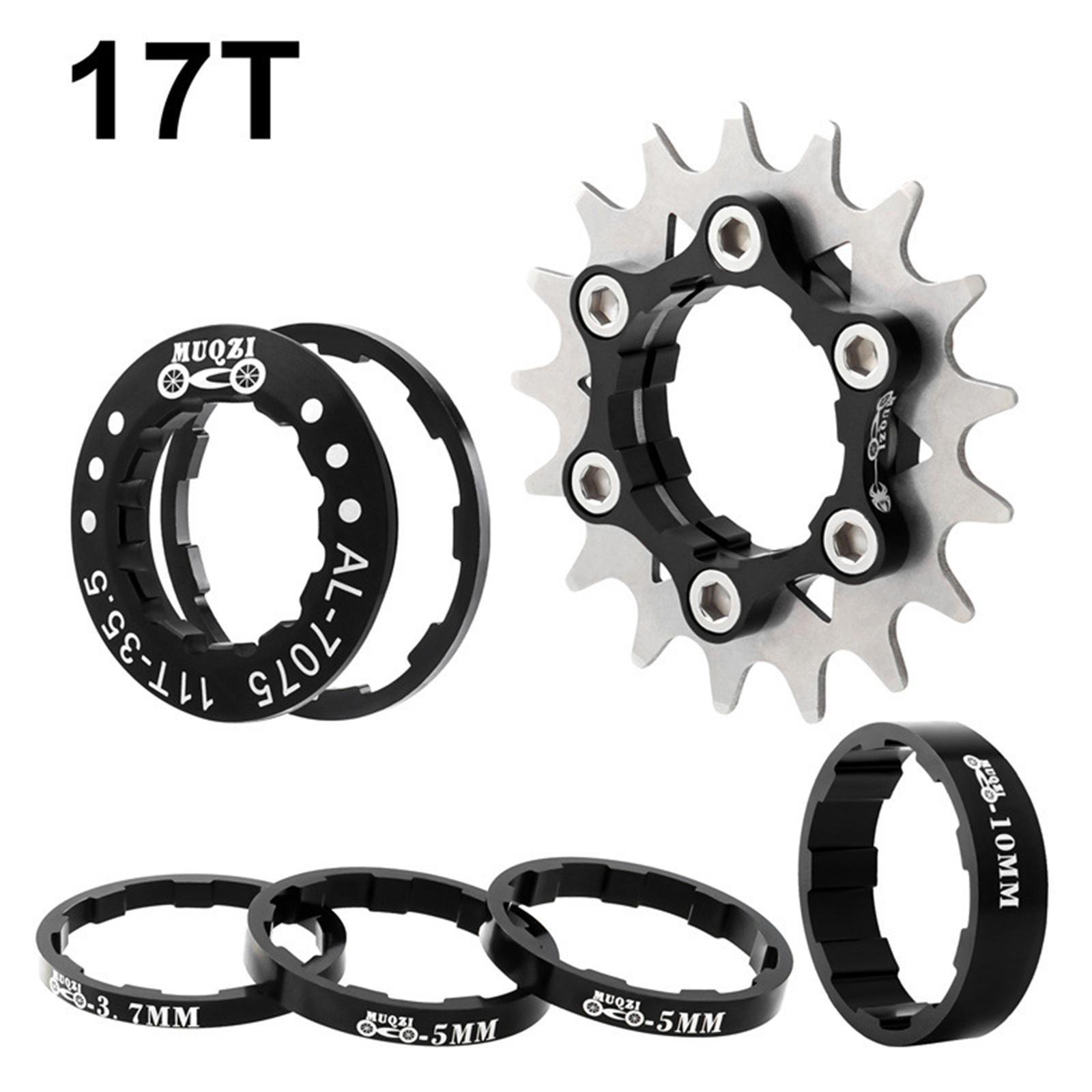 Single Cassette Cog Fixed Gear Conversion Set for 7-10s Hubs