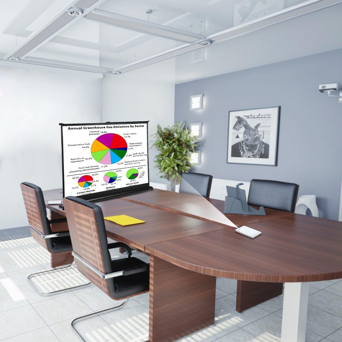 Màn chiếu để bàn Apollo 40 inch, 50 inch, chuyên dành cho máy chiếu mini, gọn nhẹ, di động - Hàng nhập khẩu