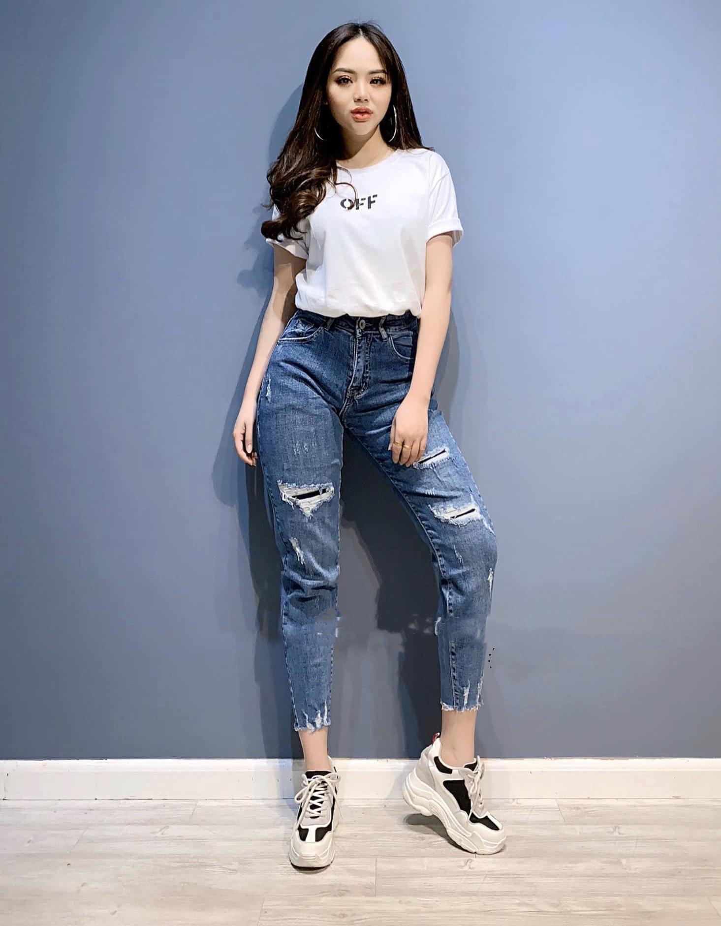 QUẦN JEAN 9 TẤC VÁ ĐẮP BIG SIZE 2436