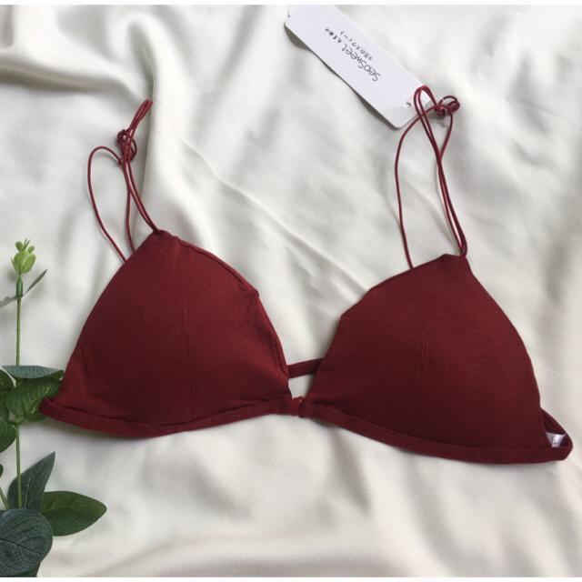 Hình ảnh  Áo Lót Bralette Cotton Dây Mảnh Cài Trước - Có Size- B082