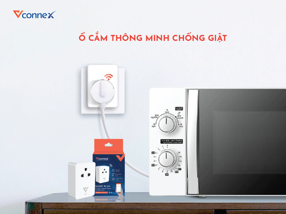 Ổ cắm thông minh chống giật - hàng chính hãng Vconnex