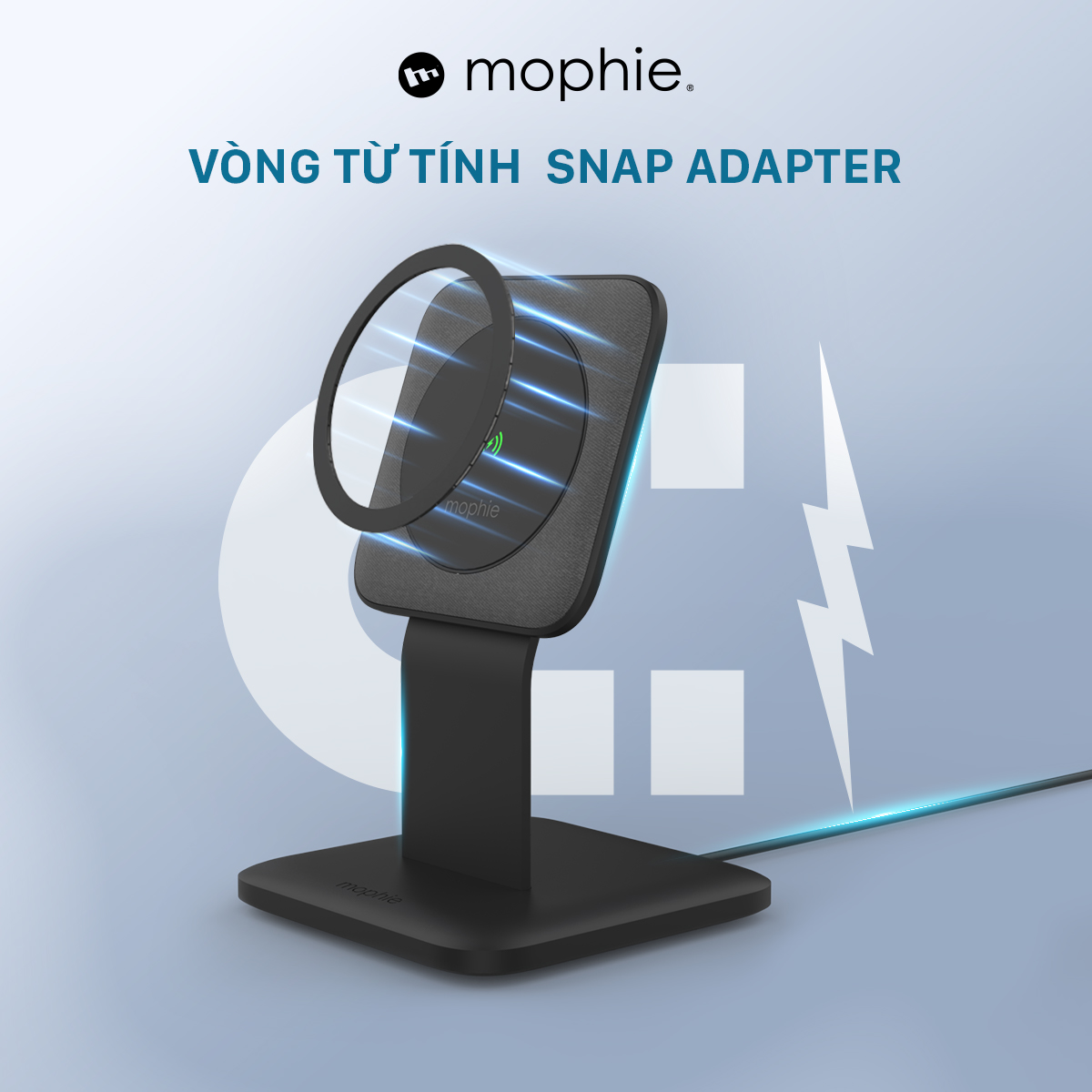 Đế sạc đứng không dây Mophie Snap+ - Hàng chính hãng