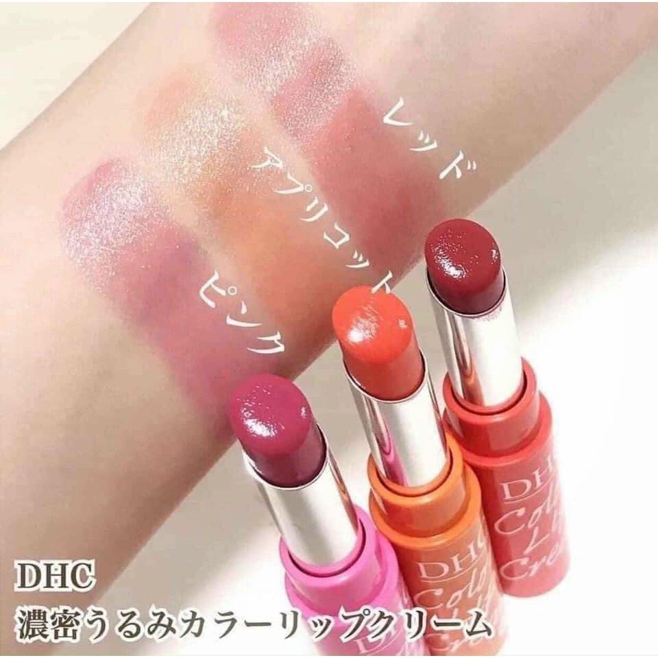 Son Dưỡng Môi Color Lip Cream Nhật Bản Không Màu Và Màu Cam, Đỏ, Hồng