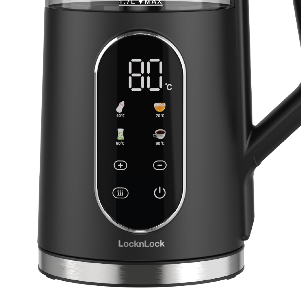Ấm Đun Siêu Tốc LocknLock EJK286BLK 1.7L, Hàng Chính Hãng, 5 Chế Độ Nhiệt, Giữ Ấm 2 Giờ - JoyMall