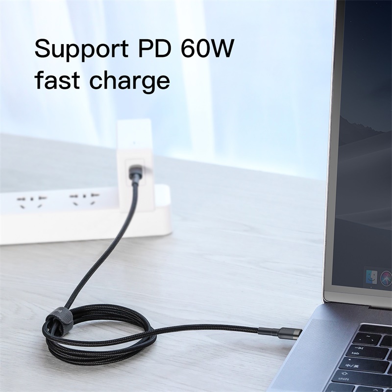 Cáp sạc nhanh &amp; truyền data tốc độ cao Baseus Cafule C to C PD (3A, 60W, Power Delivery, QC3.0 Quick Charge Cable) - Hàng chính hãng