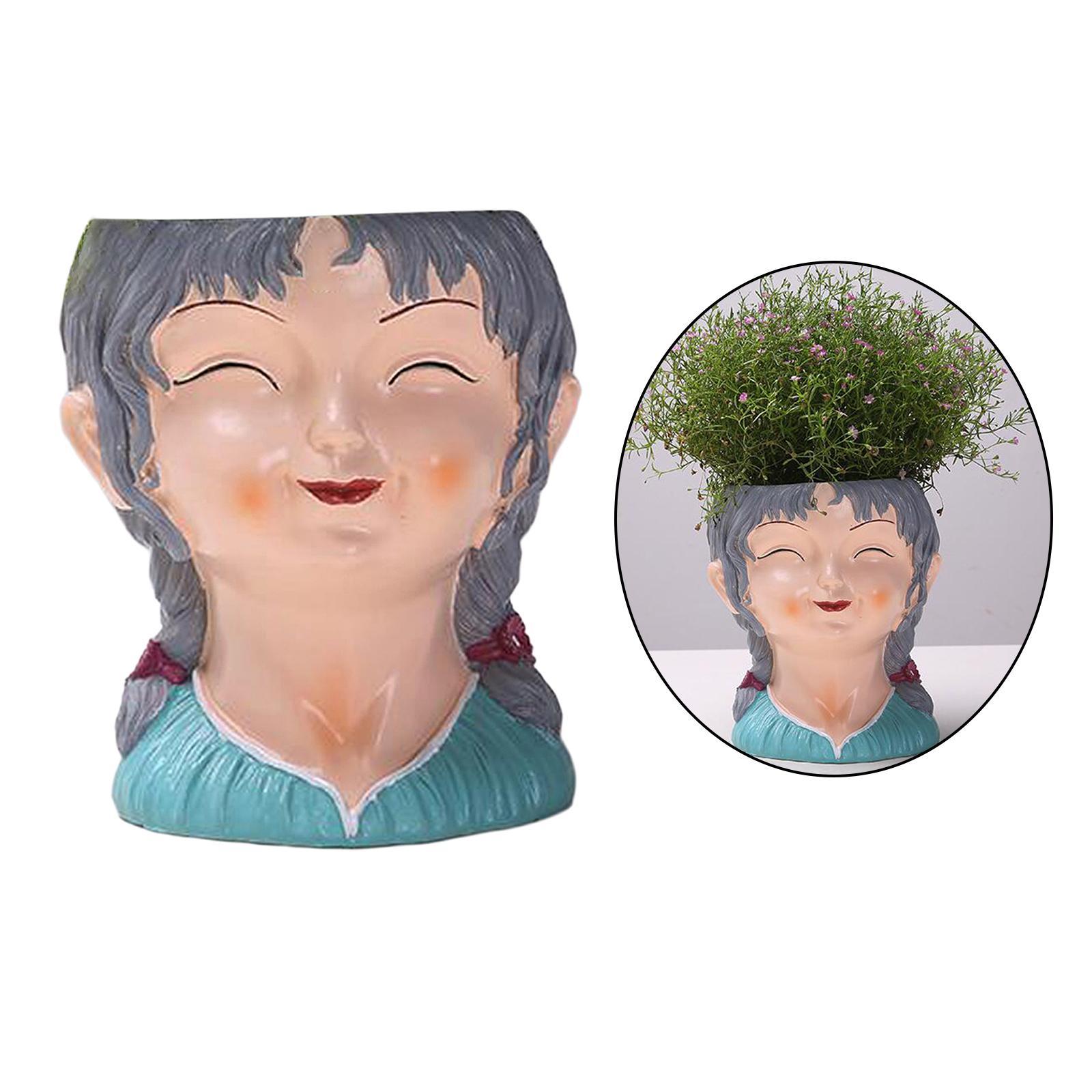 2Pcs   Flower Pot Head Plant Succulent Flowerpot