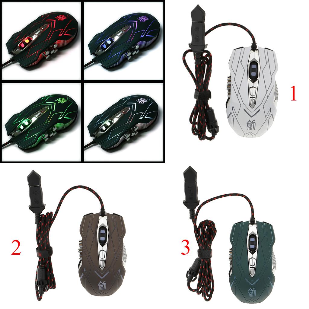 4000DPI Optical Ergonomic Gaming Mouse Mice 10 Buttons for PC Laptop