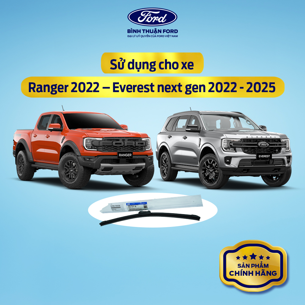 Khung Lá Gạt Nước Trái (Dài) Ranger 2022 – Everest next gen 2022 - 2025 – Chính Hãng