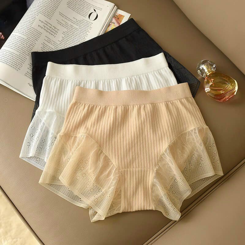 COMBO 3 Quần Lót Váy Nữ Dệt Phối Ren Lưới Mịn