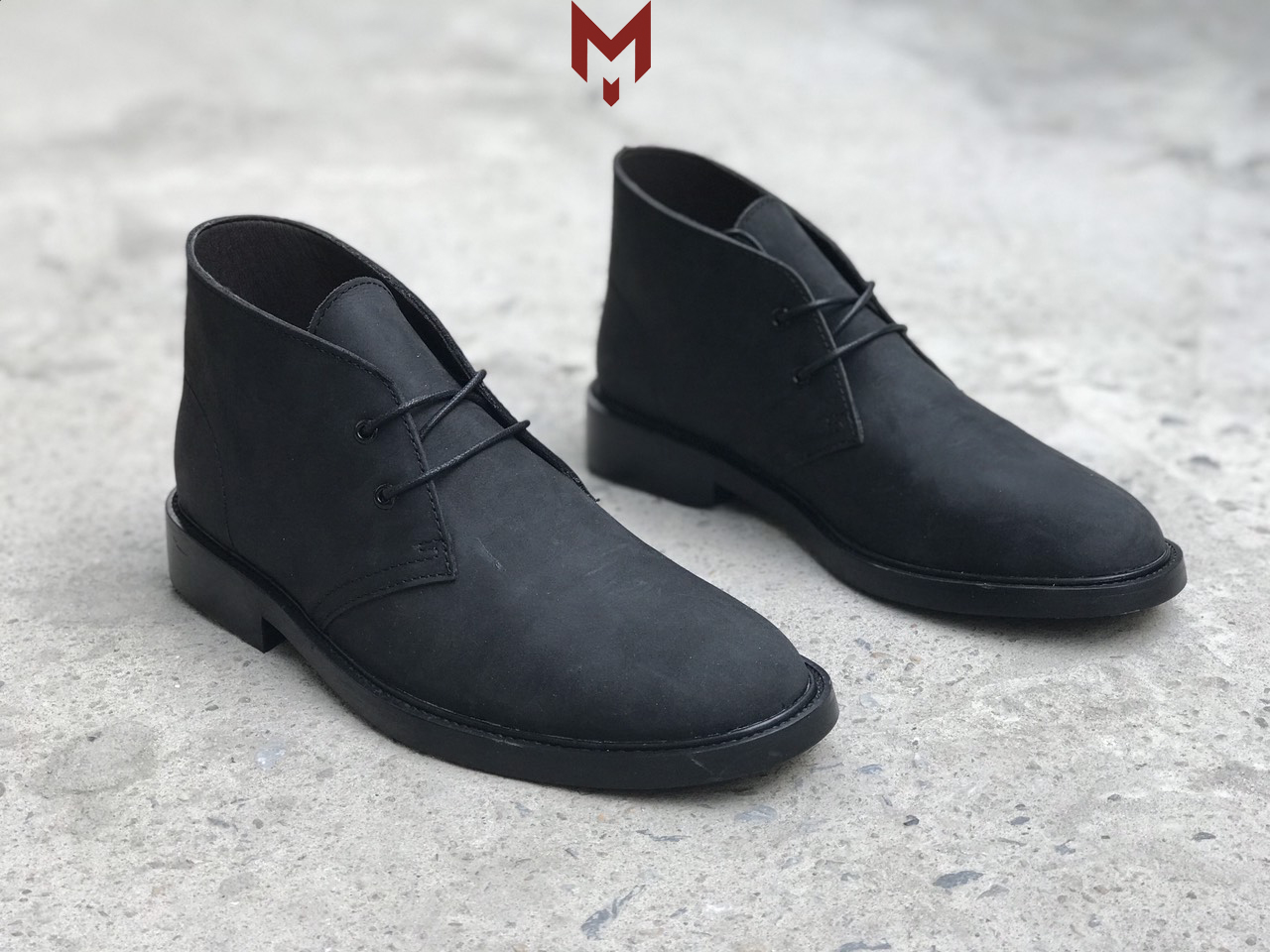 Giày cao cổ nam dà bò sáp Steed Chukka boots