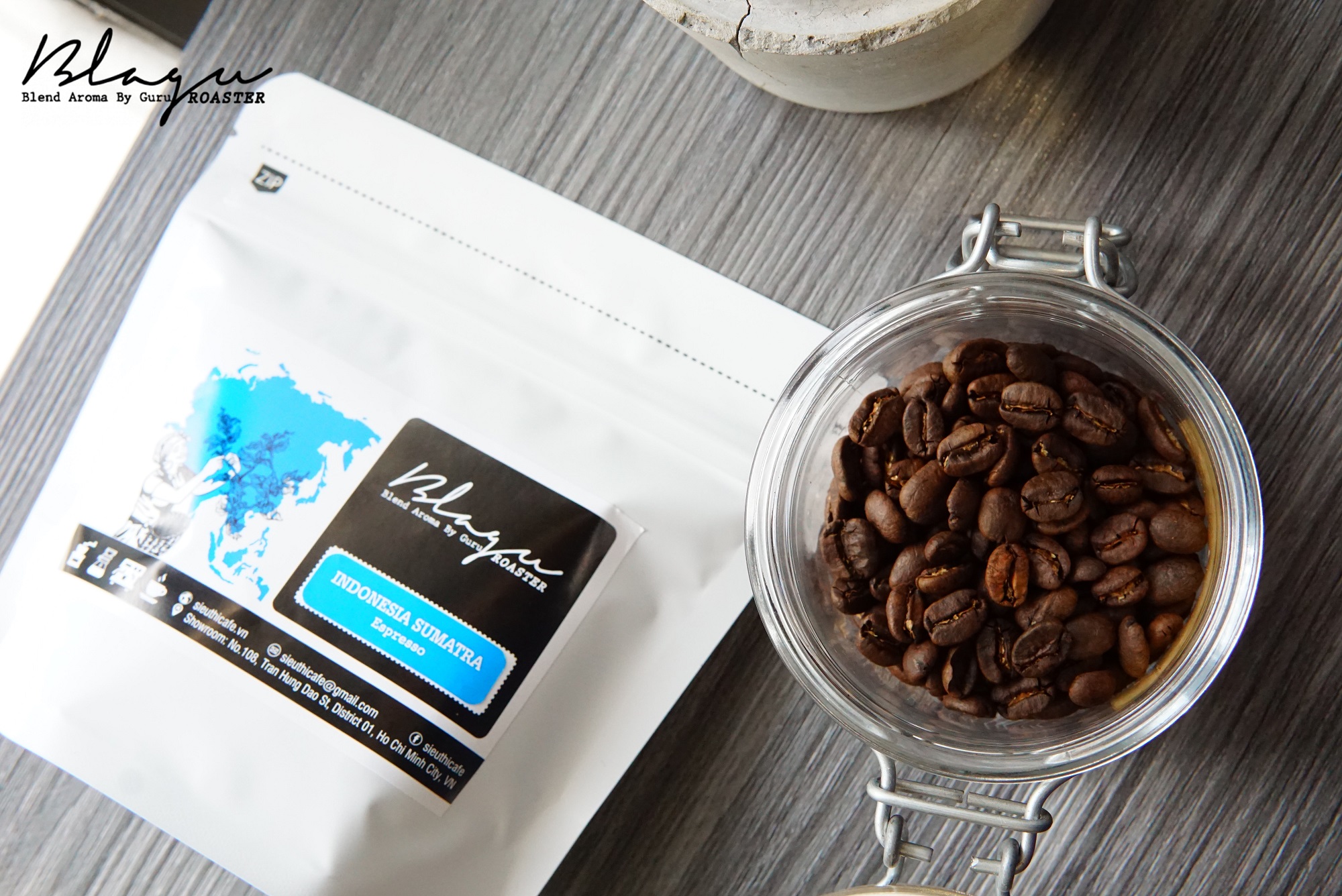 CÀ PHÊ BLAGU HẠT ARABICA ĐÃ  RANG , INDONESIA SUMATRA, MEDIUM ROAST 100G