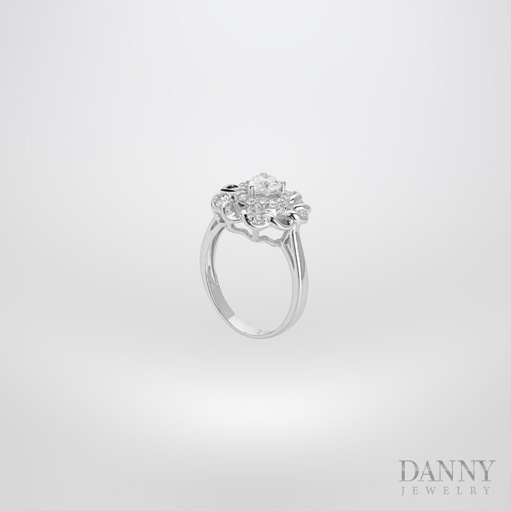 Nhẫn Nữ Bạc 925 Danny Jewelry Xi Bạch Kim Đính Đá CZ KI4GZ022
