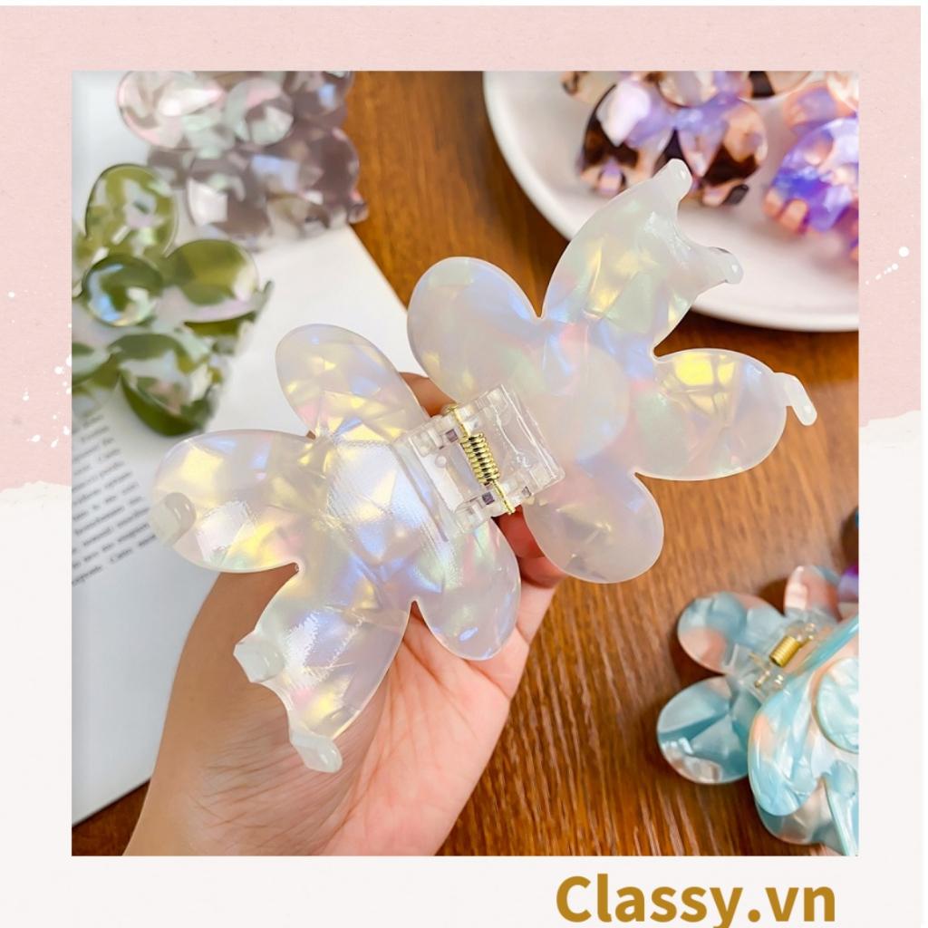 Kẹp càng cua, kẹp tóc Classy cỡ lớn hoa nhiều màu PK1611