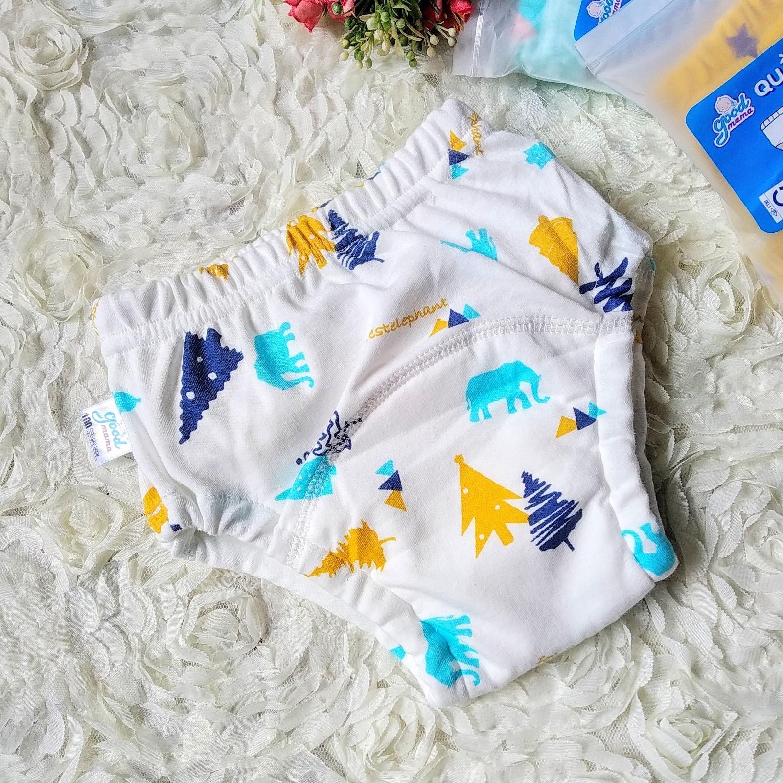 Combo 6 Quần bỏ bỉm cao cấp vải cotton 6 lớp siêu thấm, thoáng mát hiệu goodmama cho Bé trai từ 5-17 kg