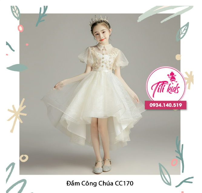 Đầm Váy Công Chúa Cho Bé Gái Cao Cấp BELLE - CC170