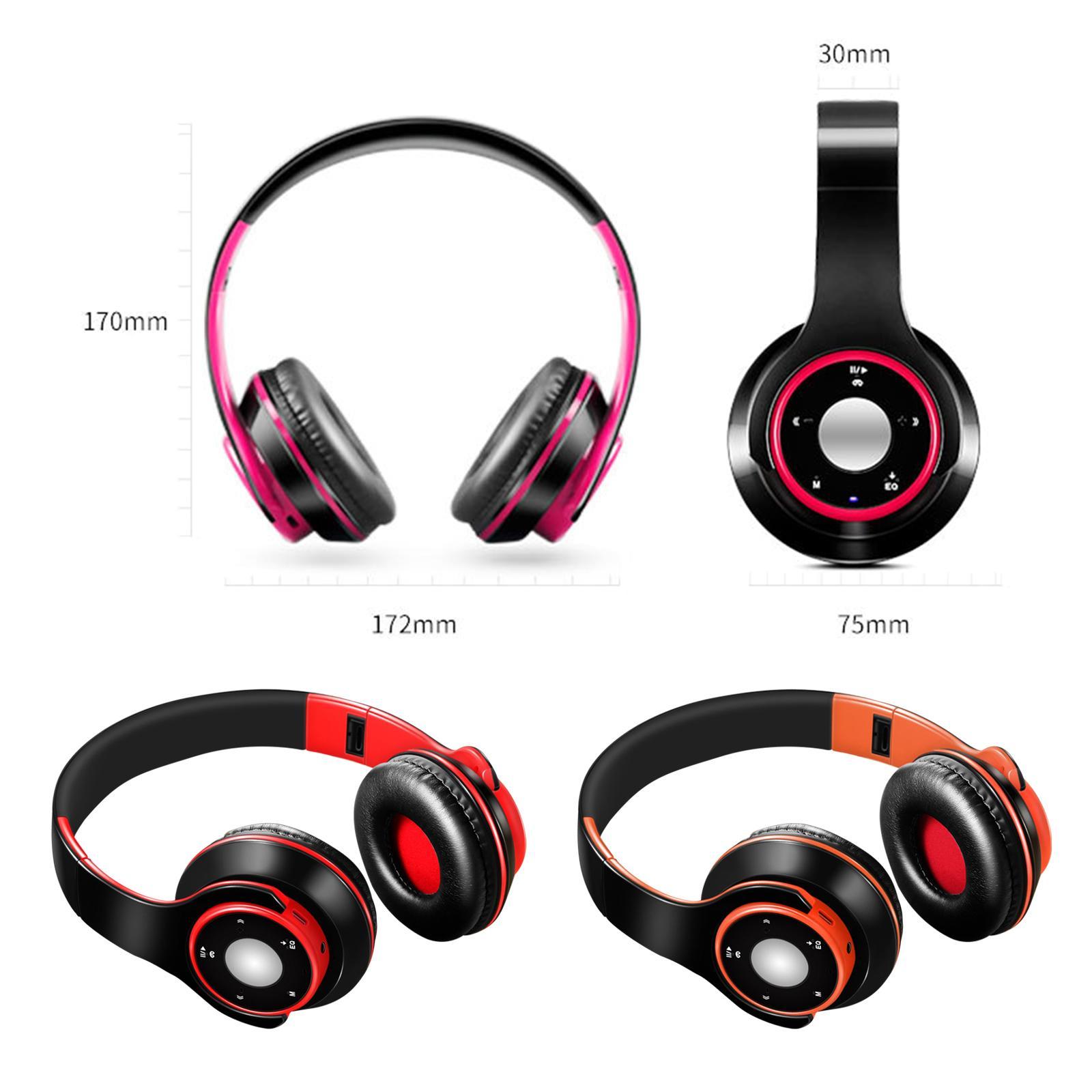 Bluetooth Headsets Foldable Built-in Mic 3.5mm Headphones for iOS and Android Boys