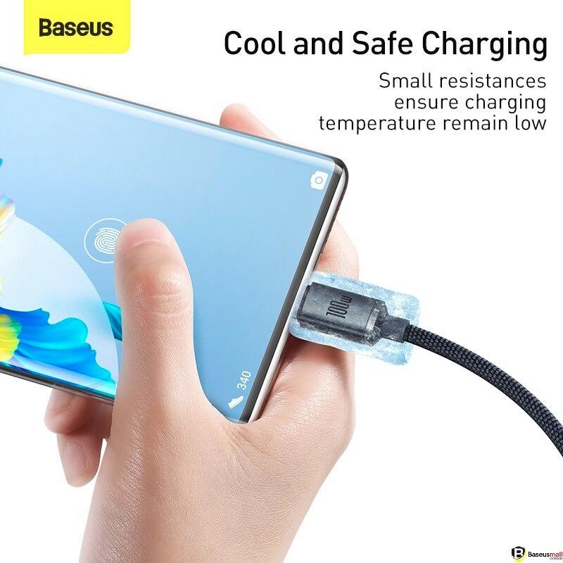 Baseus -BaseusMall VN Cáp Sạc Siêu Nhanh Baseus Crystal Shine Series Fast Charging USB to Type-C 100W (Hàng chính hãng