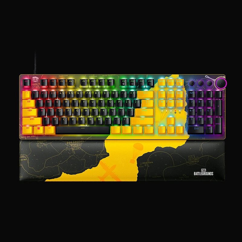 Bàn phím có dây Razer Huntsman V2-Optical Gaming Keyboard-PUBG: Battlegrounds Edition (Linear Optical Switch)_Mới, hàng chính hãng