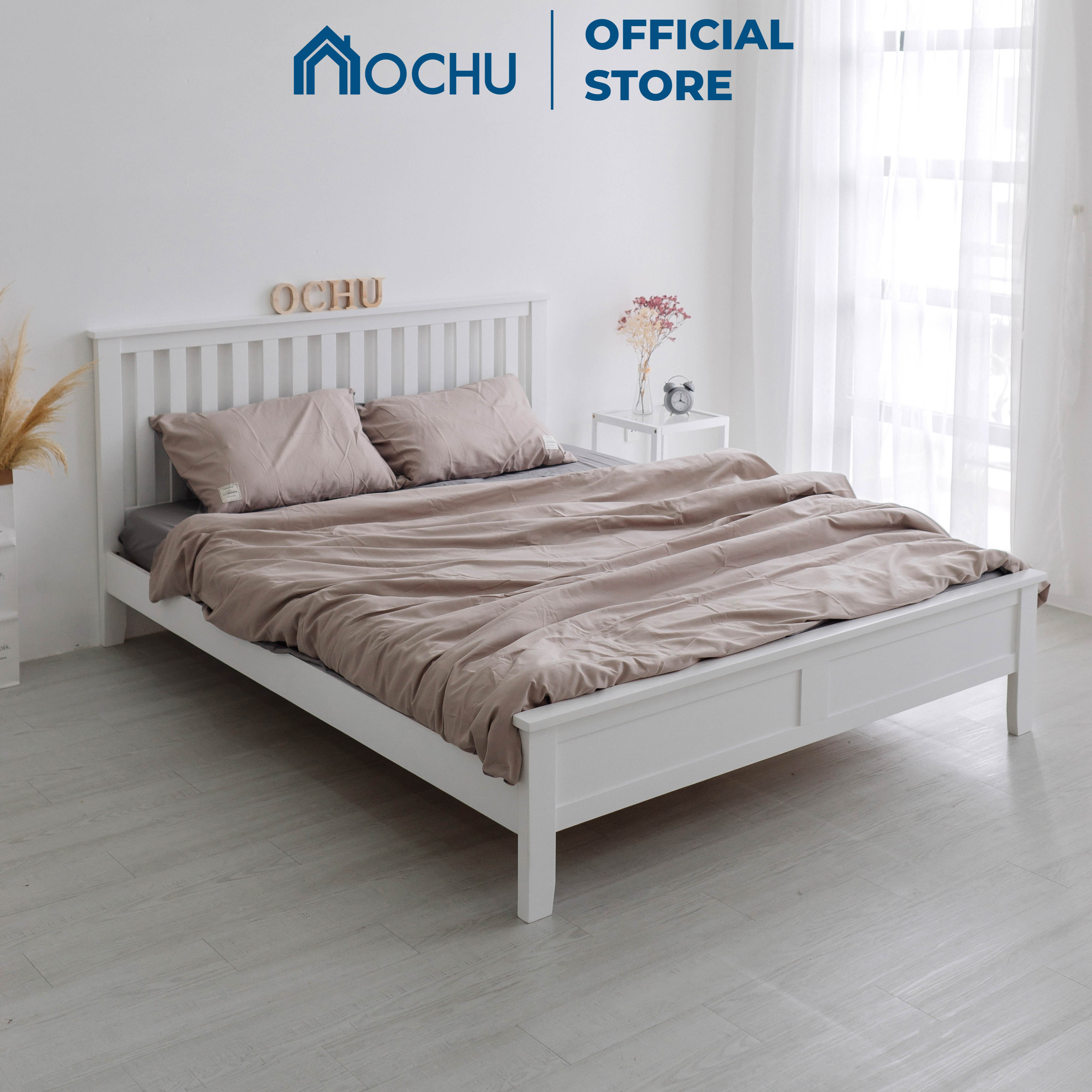 Giường Ngủ Gỗ Thông OCHU - Bernie Bed - White