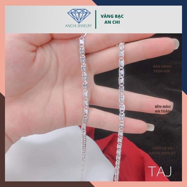 Vòng cổ bạc cho bé trai, dây chuyền trẻ em bạc ta nguyên chất Anchi jewelry